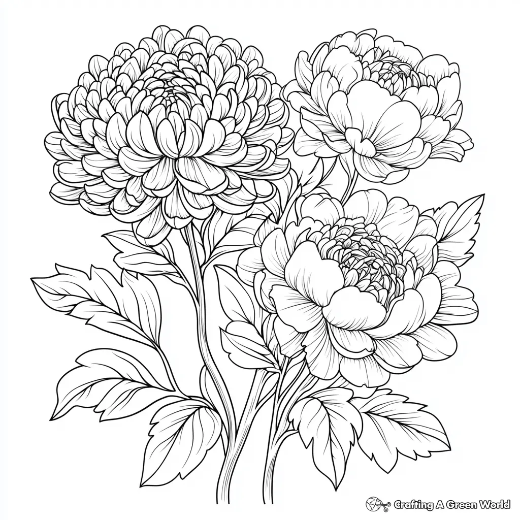 Flores Realistas para Colorear 222