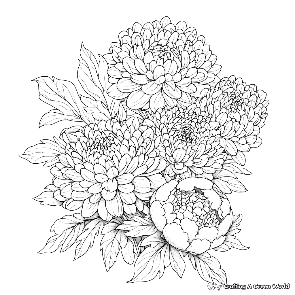 Realistische Blumen Ausmalbilder 225