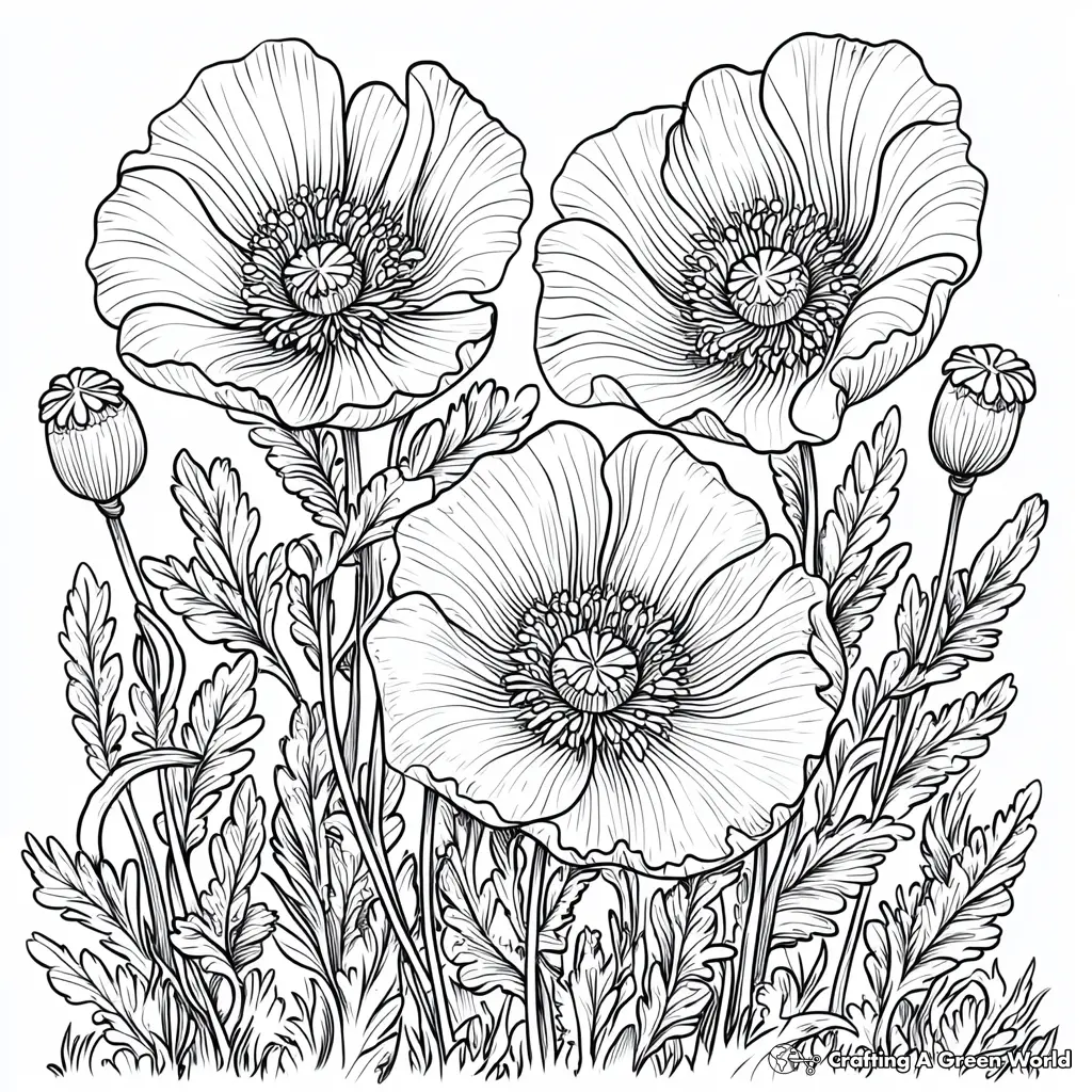 Realistic Flower Coloring Pages 94