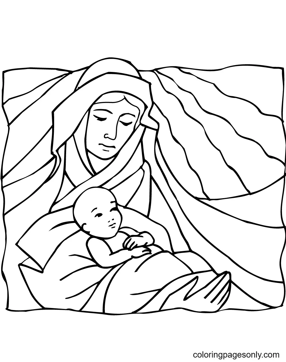 Religious Christmas Coloring Pages 44