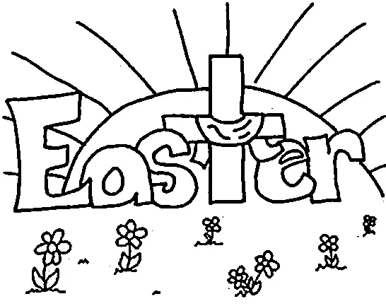 Desenhos de Paginas de Pascoa Religiosa Para Colorir 15