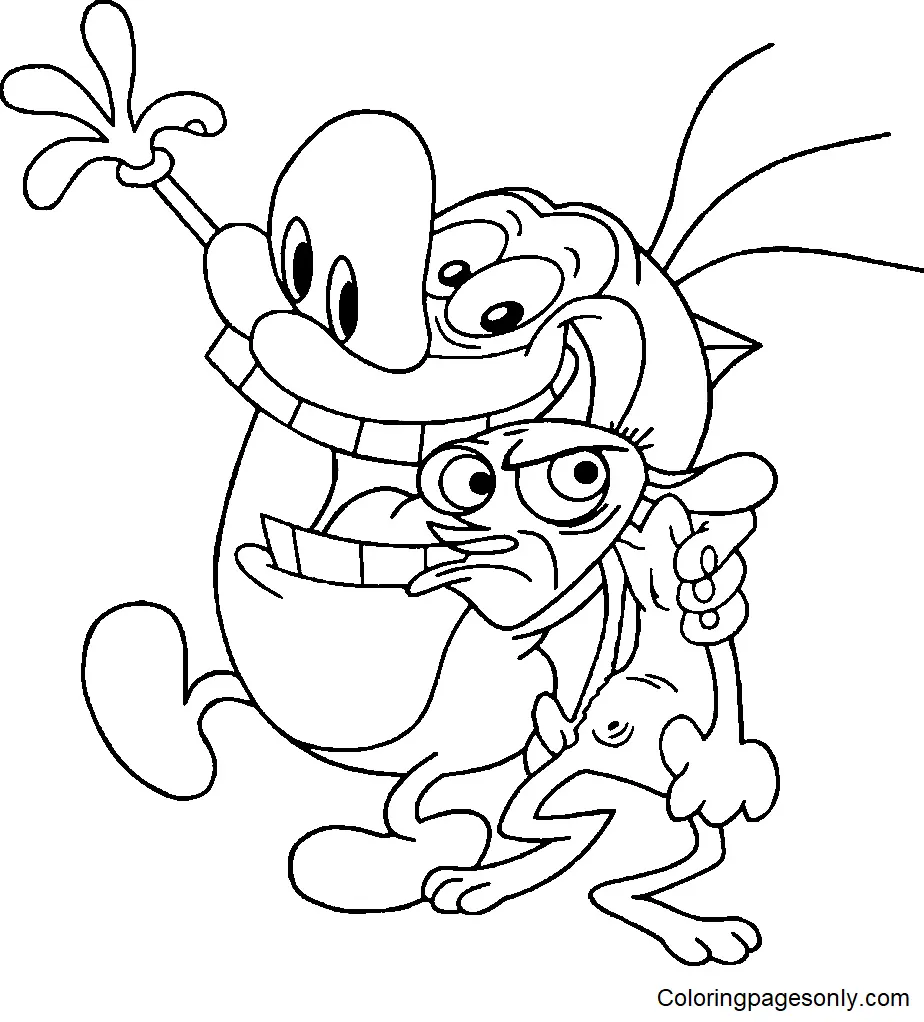 Ren Y Stimpy Para Colorear 19