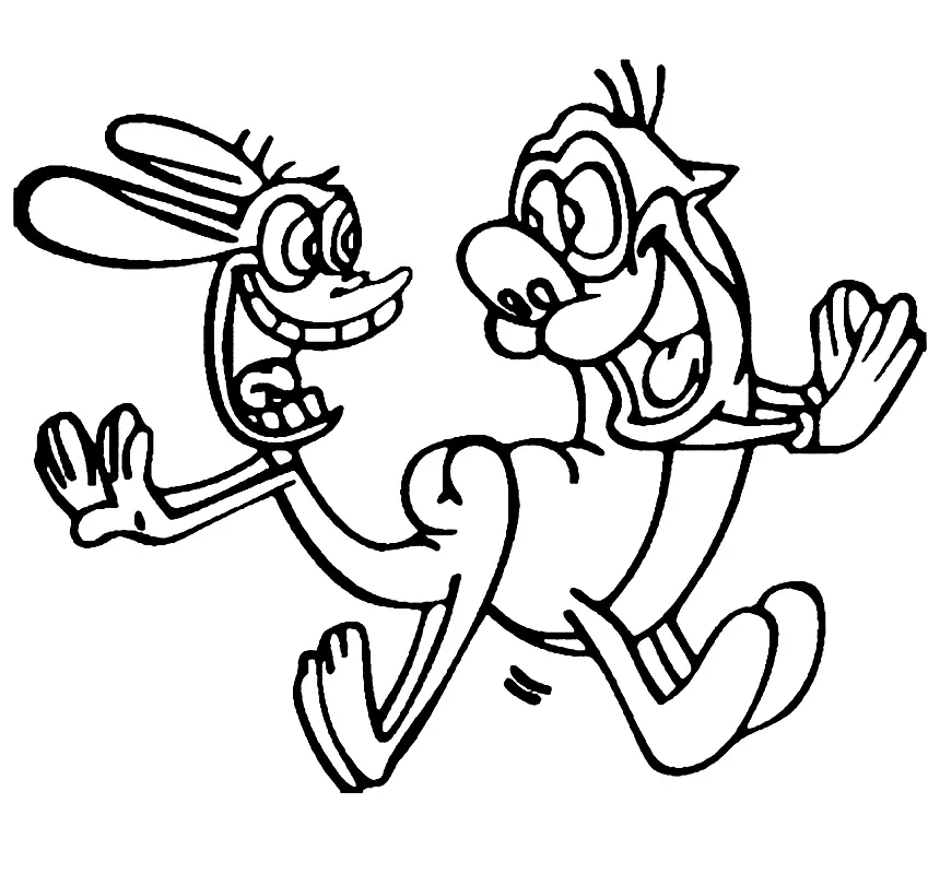 Ren Y Stimpy Para Colorear 2