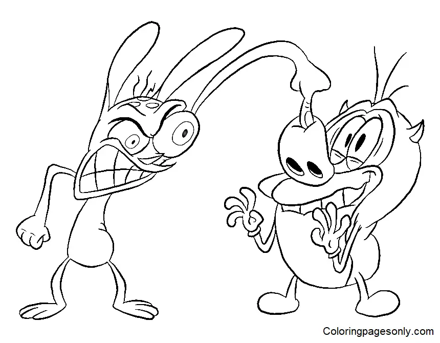 Ren Y Stimpy Para Colorear 4