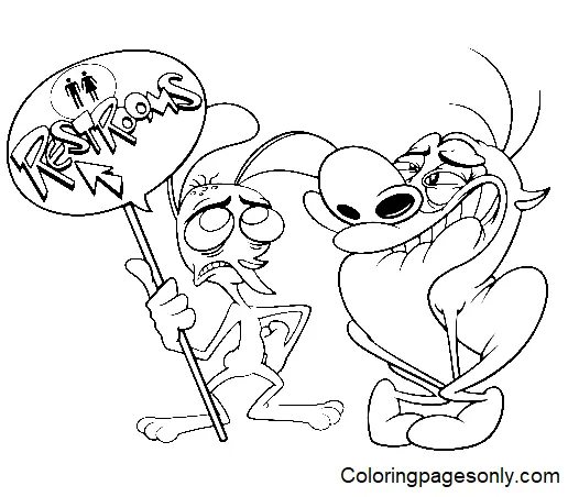 Ren Y Stimpy Para Colorear 8
