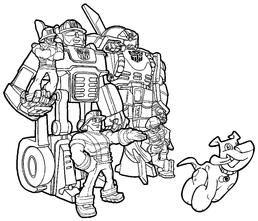 Rescue Bots Para Colorear 19
