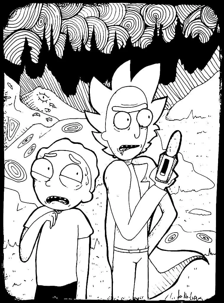 Rick and Morty Coloring Pages 51