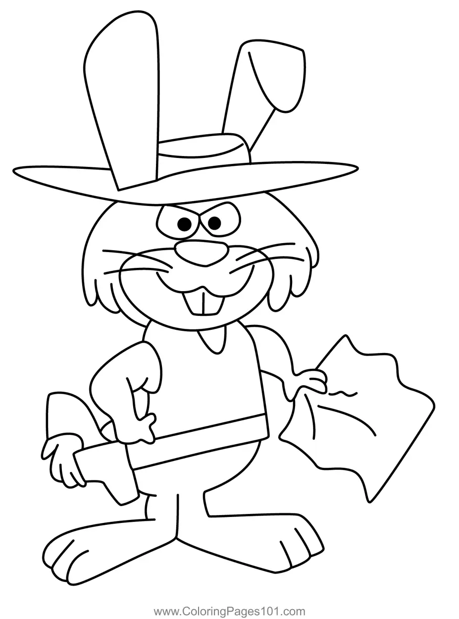 Ricochet Rabbit para Colorear 3