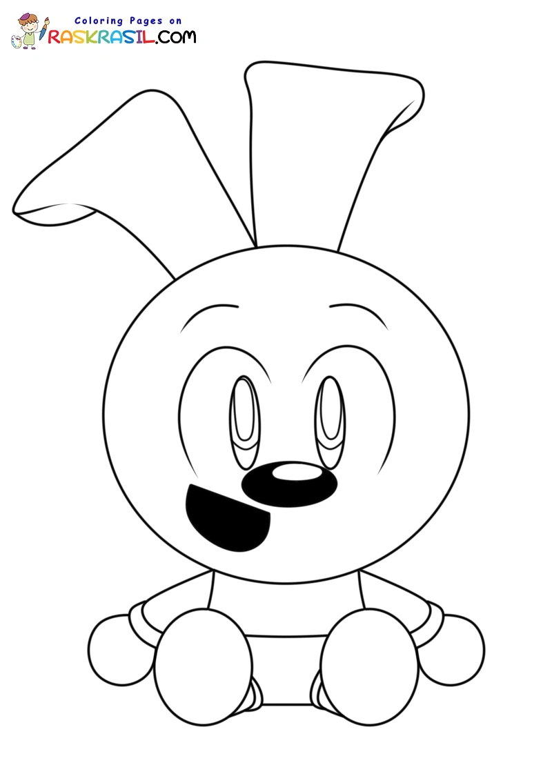 Riggy el Conejo Mono para Colorear 8