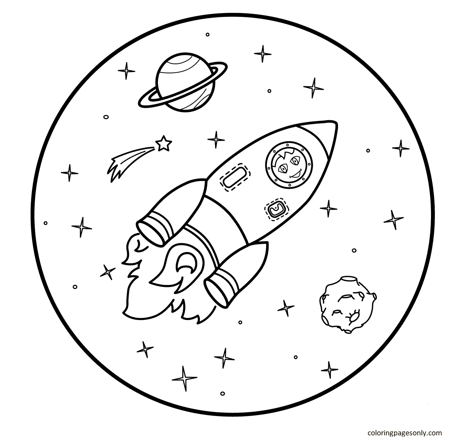 Raketen Ausmalbilder 12