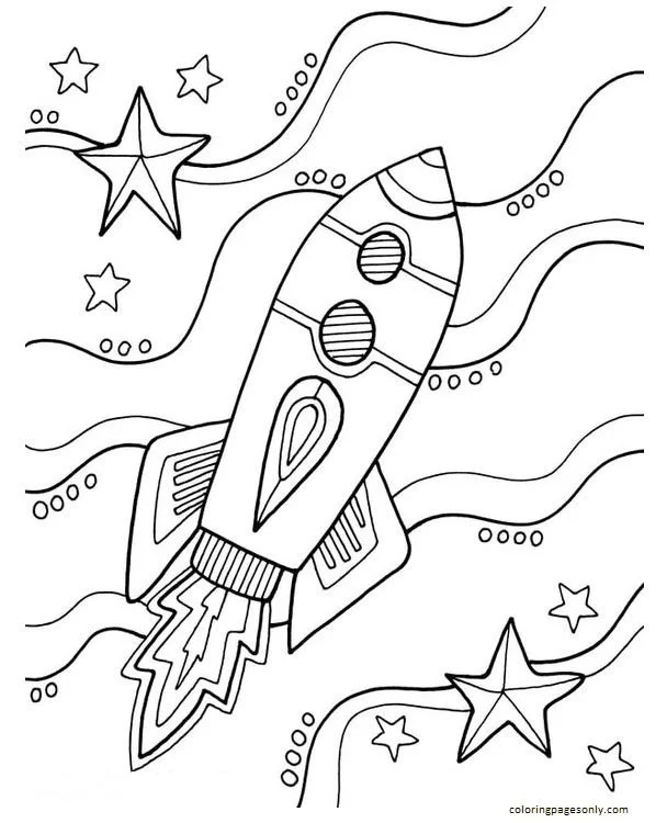Raketen Ausmalbilder 4