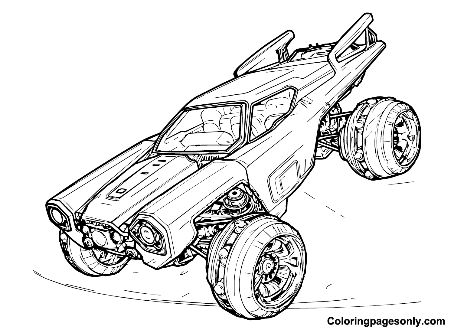 Rocket League Coloring Pages 15