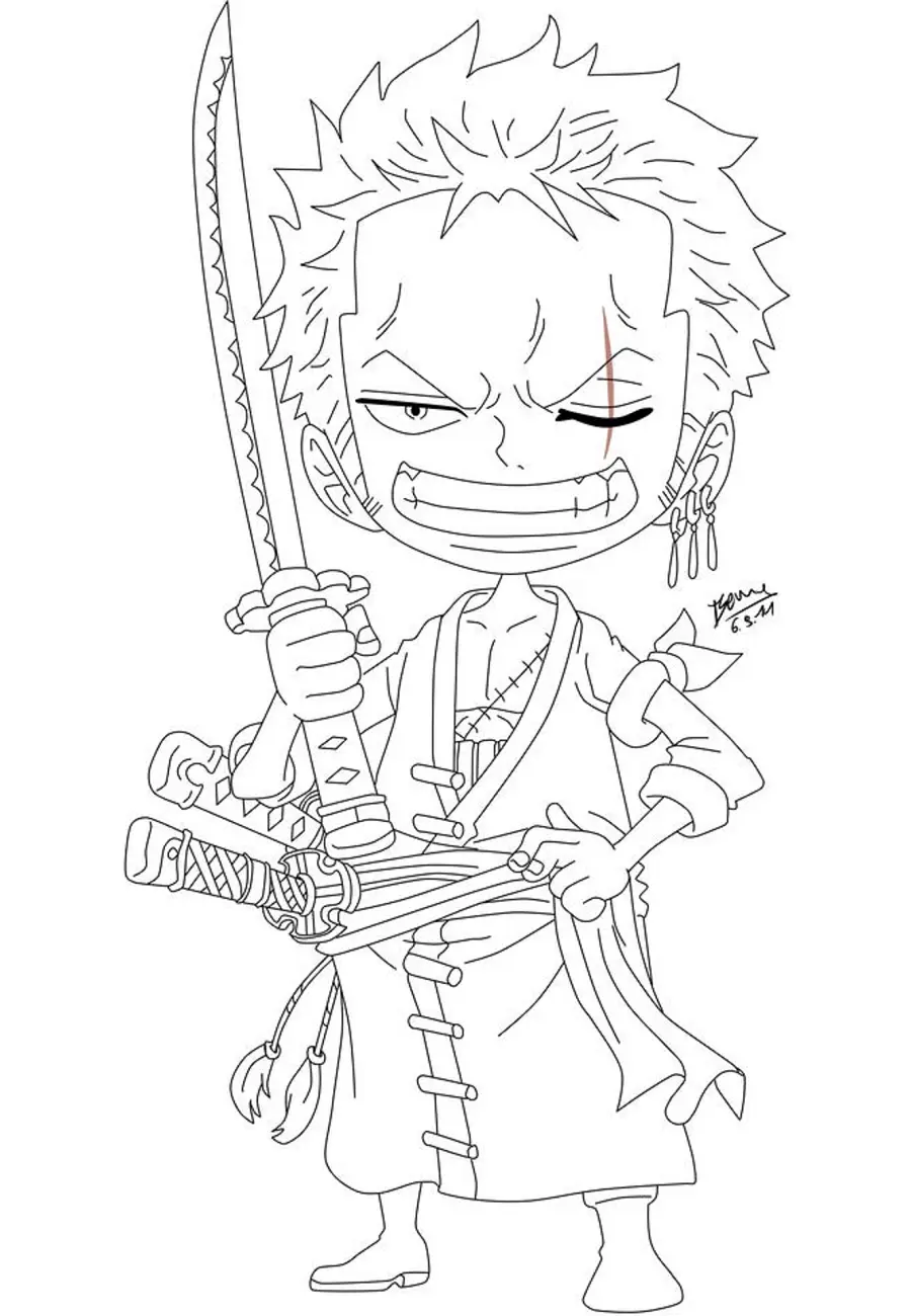 Roronoa Zoro Coloring Pages 11