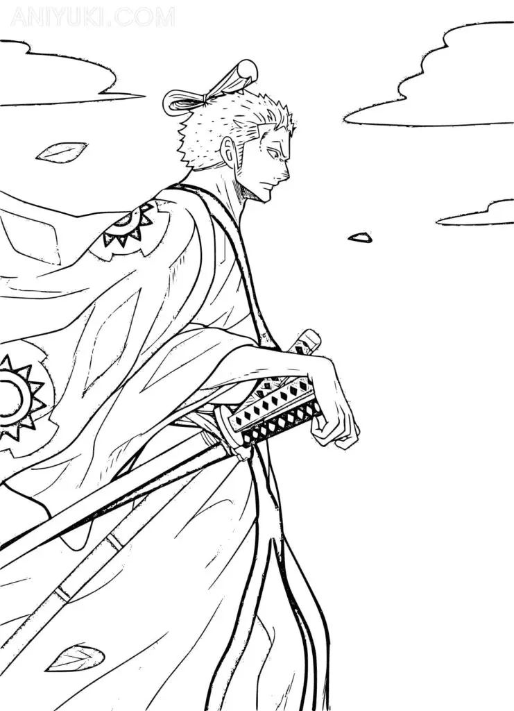 Roronoa Zoro Coloring Pages 12