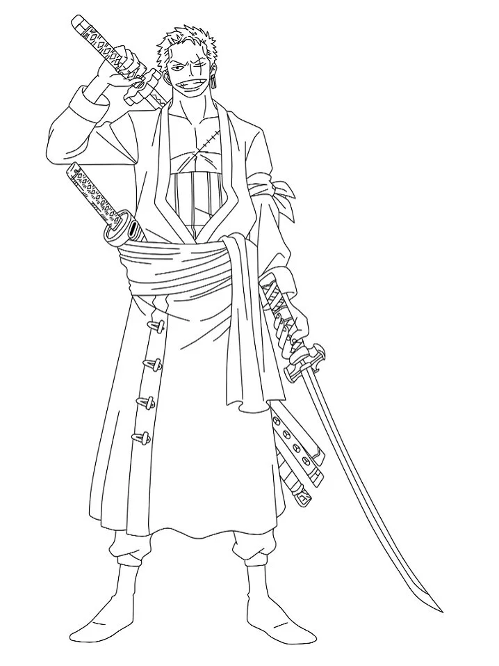 Roronoa Zoro Coloring Pages 17