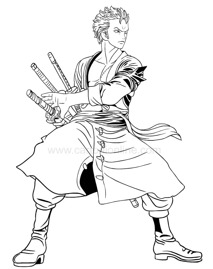 Roronoa Zoro Coloring Pages 18