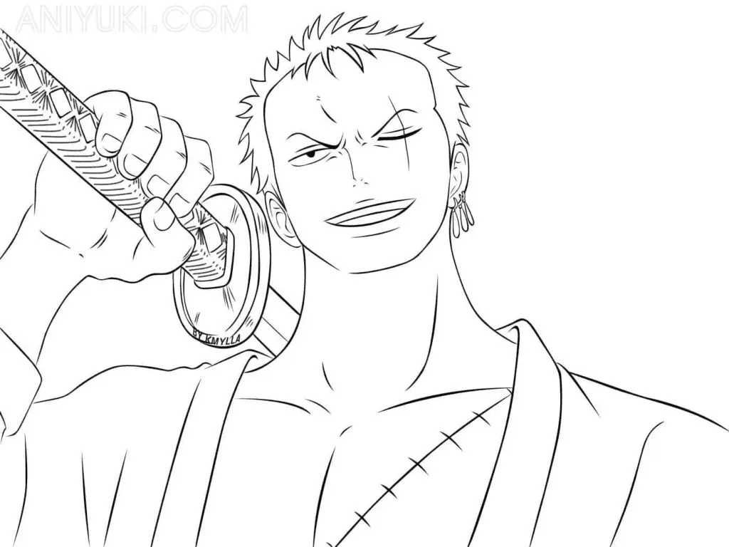 Roronoa Zoro Coloring Pages 19