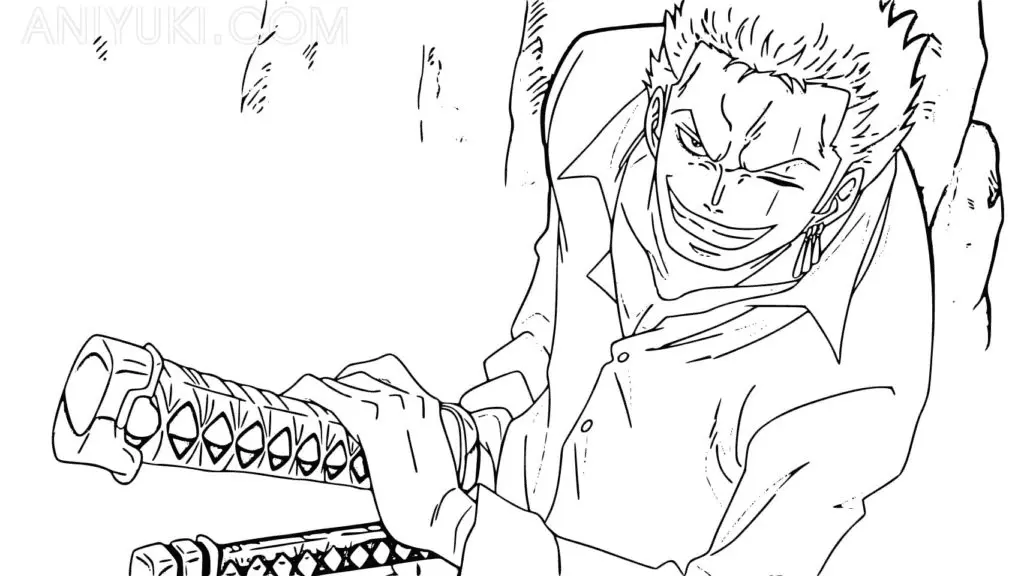 Roronoa Zoro Coloring Pages 21