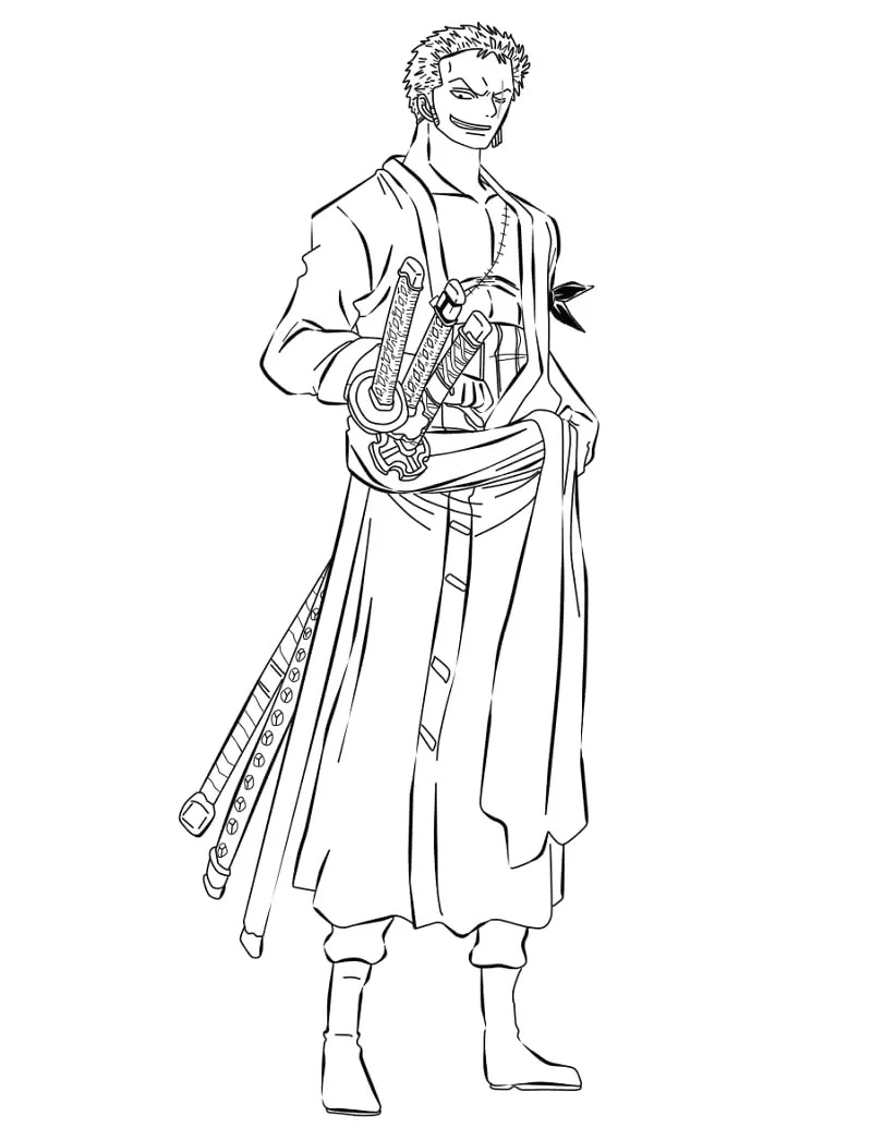 Roronoa Zoro Coloring Pages 22