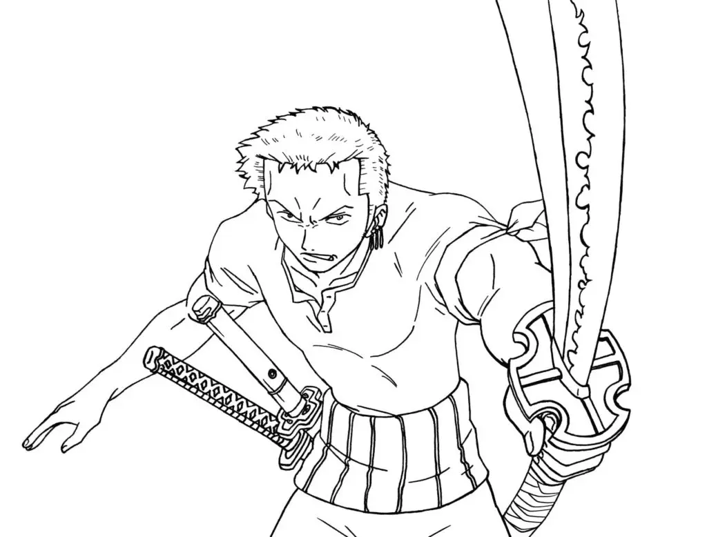 Roronoa Zoro Coloring Pages 24