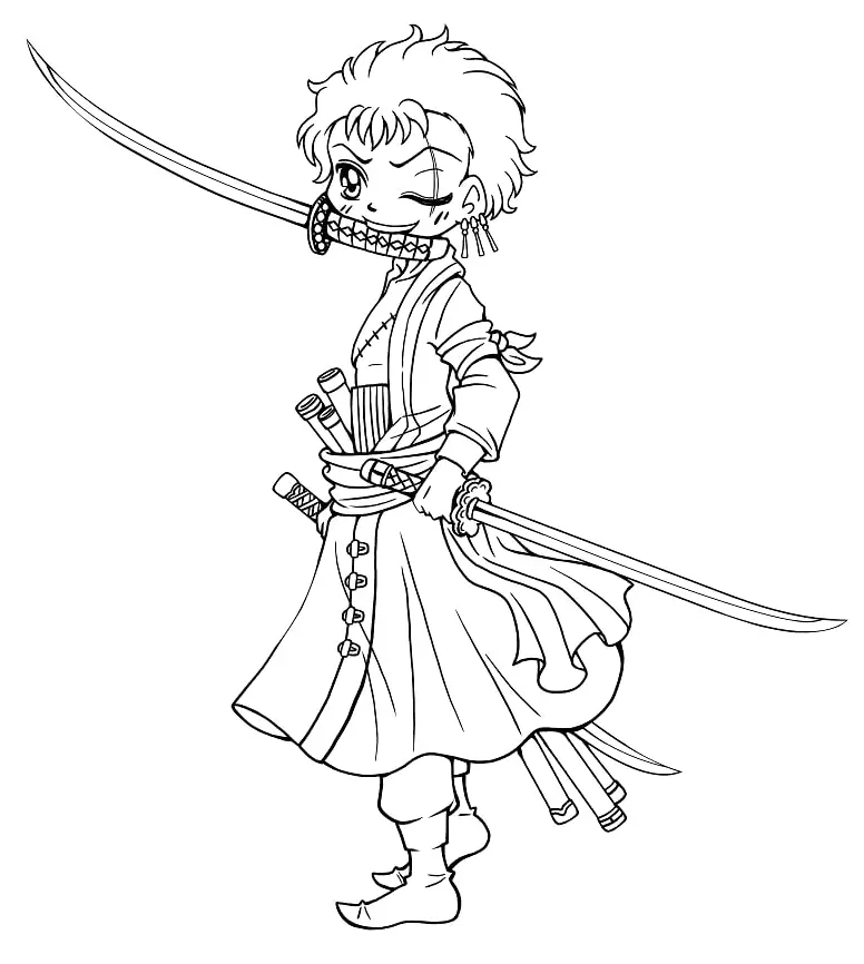 Roronoa Zoro Coloring Pages 29