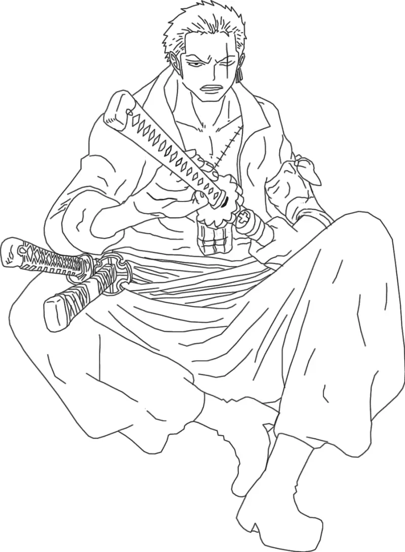 Roronoa Zoro Coloring Pages 30