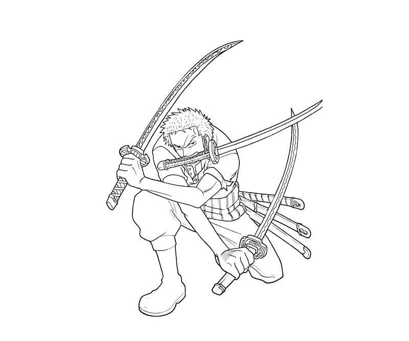 Roronoa Zoro Coloring Pages 6