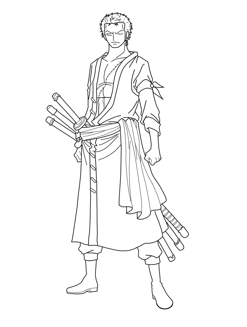 Roronoa Zoro Coloring Pages 8
