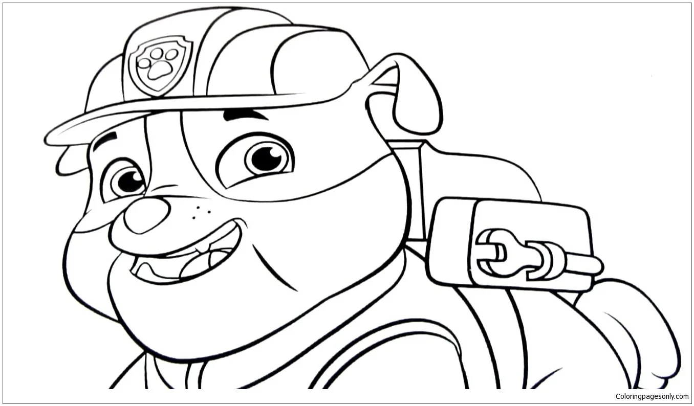 Rubble Paw Patrol Coloring Pages 37