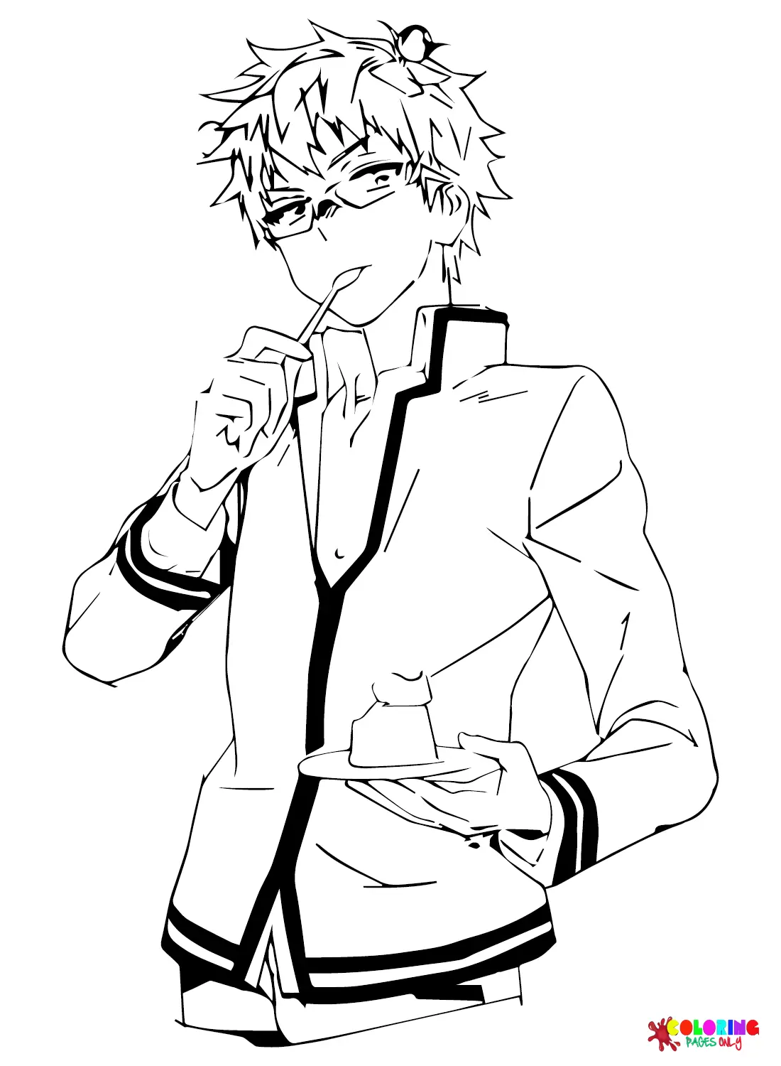 Saiki K Para Colorear 5