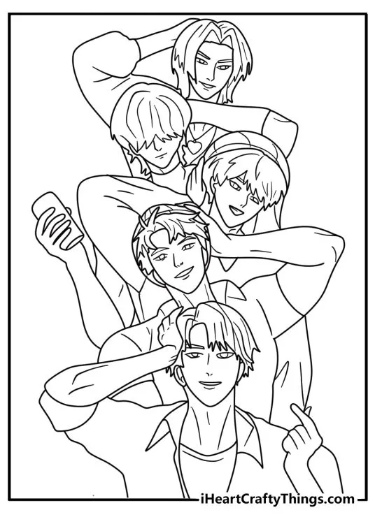 Saja Boys para Colorear 15