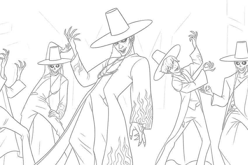 Saja Boys para Colorear 2