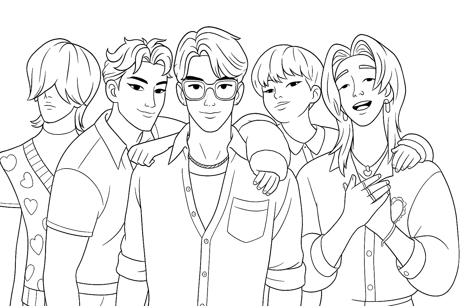 Saja Boys para Colorear 3