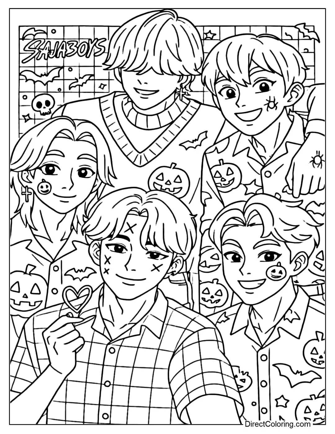 Saja Boys para Colorear 5