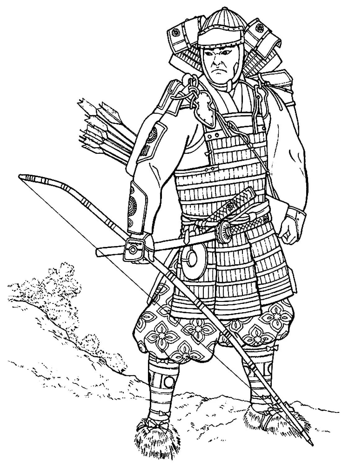Samurai Coloring Pages 100