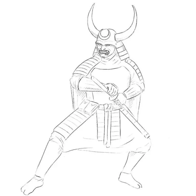 Samurai Ausmalbilder 28