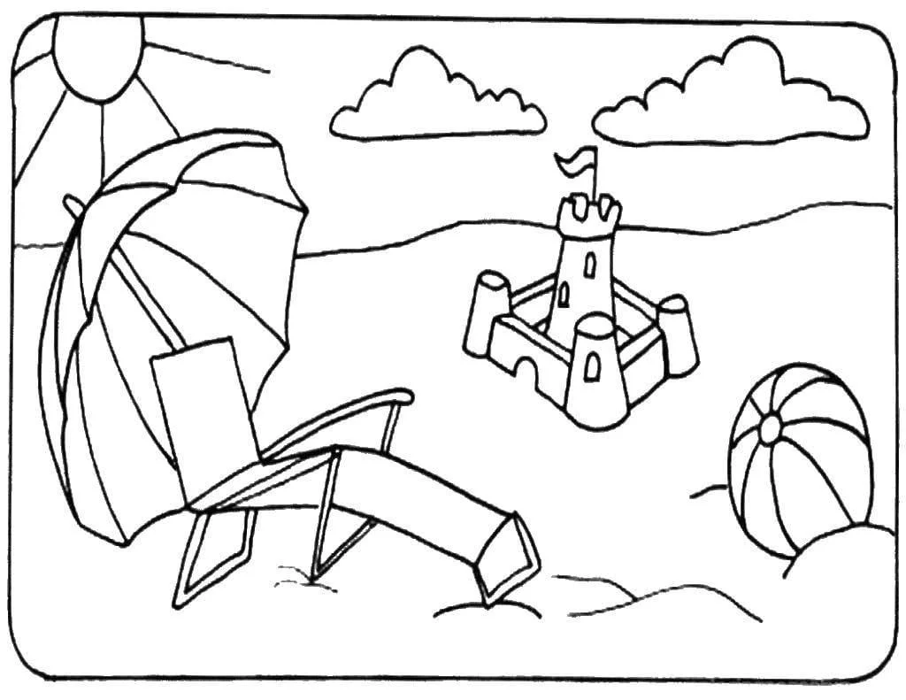 Desenhos de Castelo de Areia Para Colorir