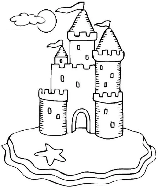 Castillos De Arena Para Colorear 62
