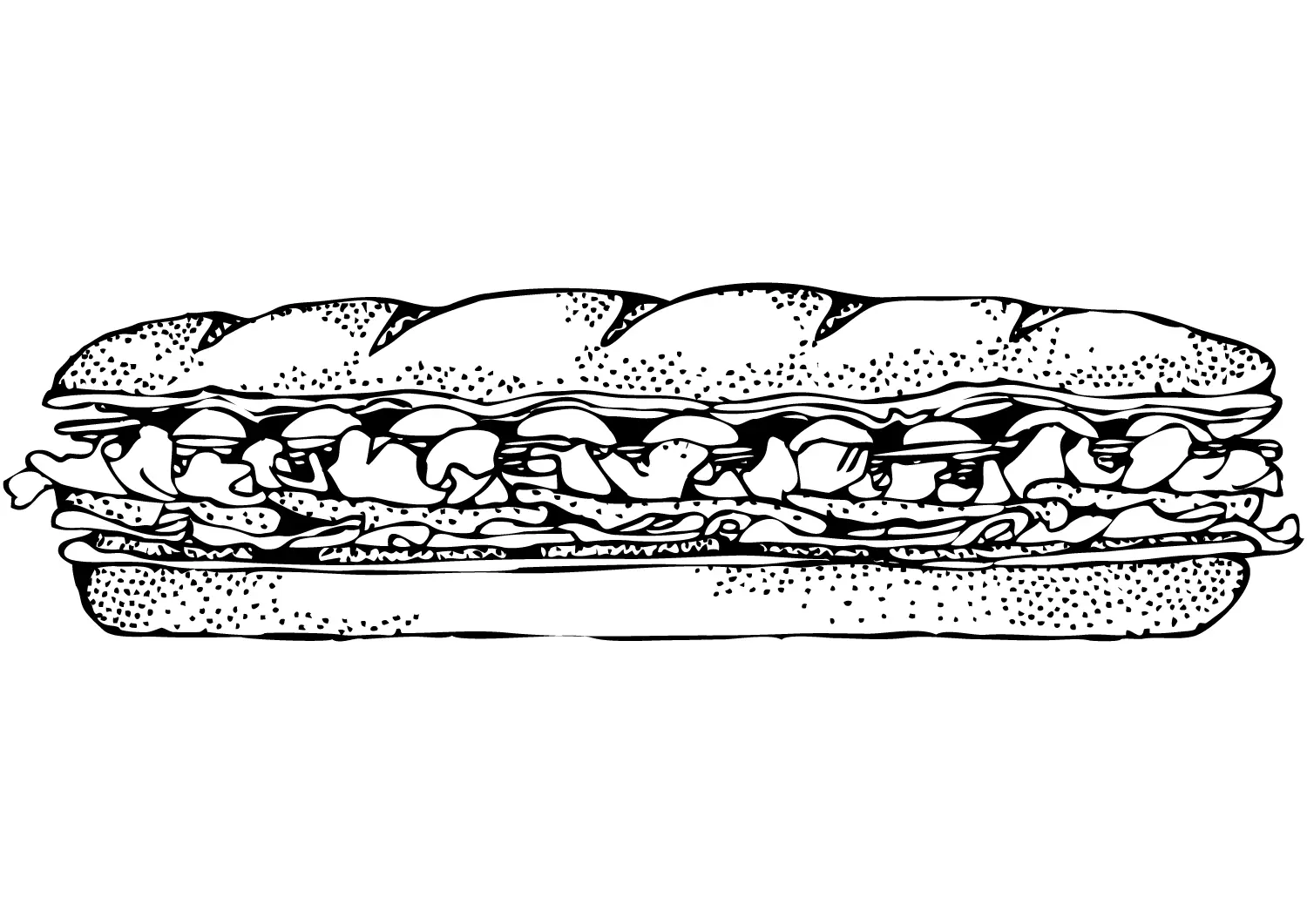 Sandwich Ausmalbilder 14