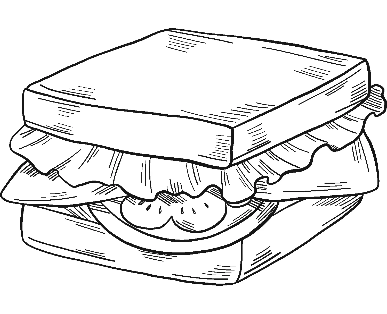 Sandwich Ausmalbilder 18