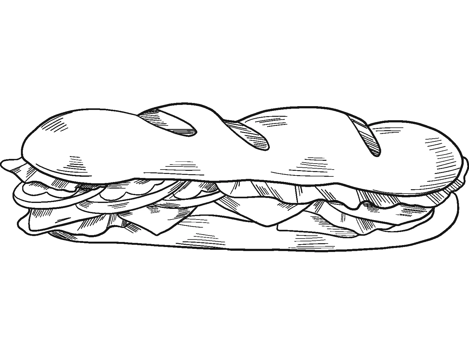 Sandwich Ausmalbilder 23