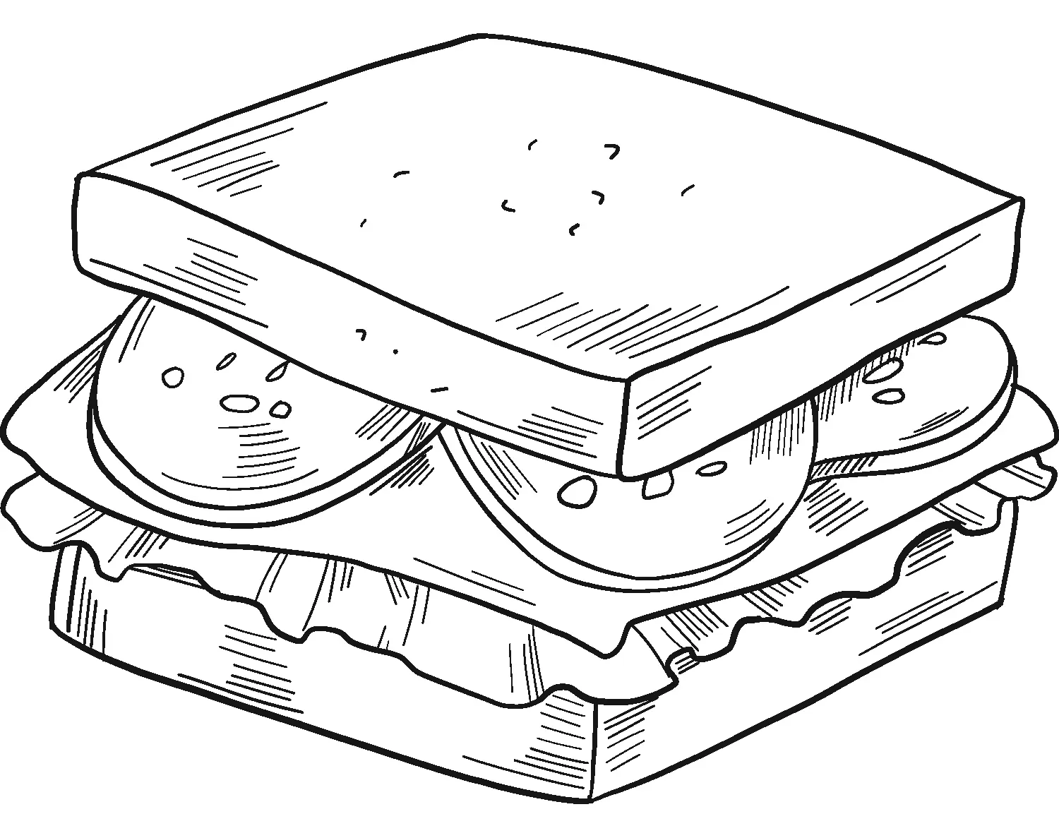 Sandwich Ausmalbilder 26
