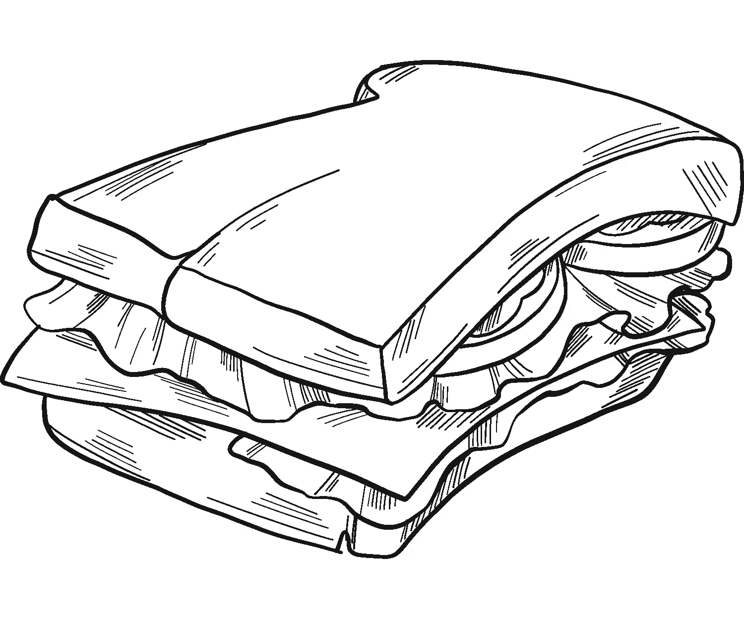 Sandwich Ausmalbilder 29