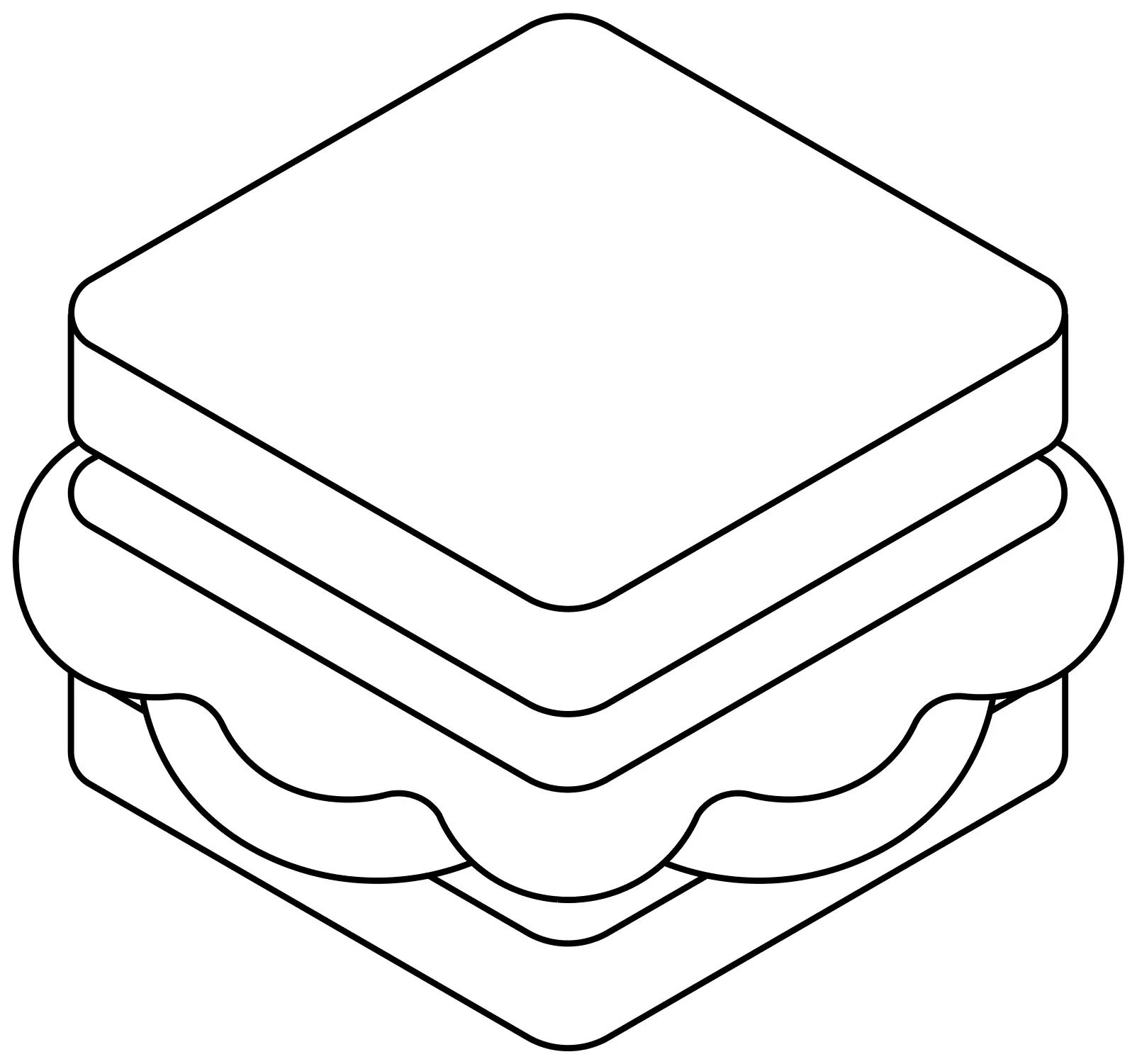 Sandwich Ausmalbilder 3