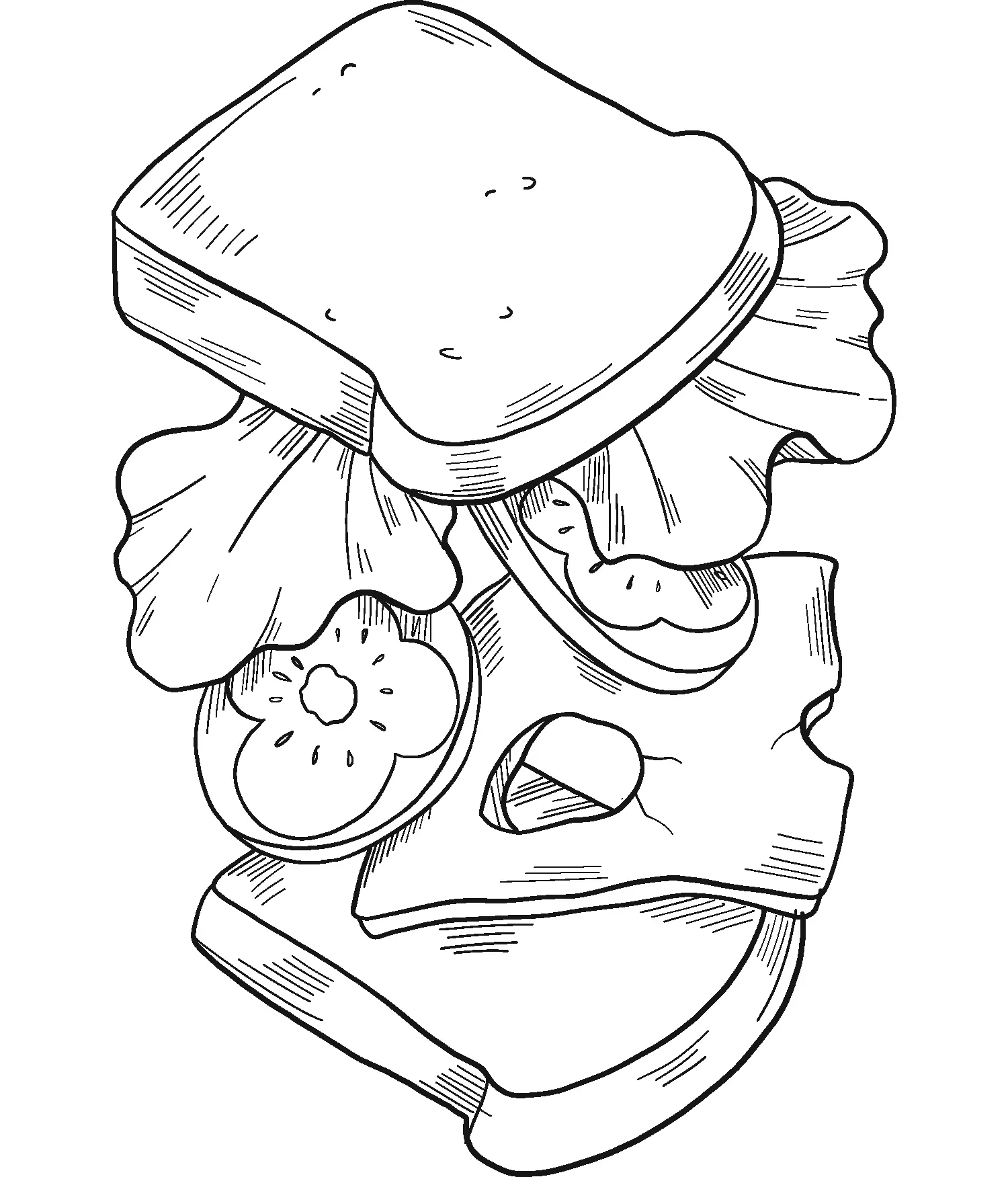 Sandwich Ausmalbilder 31