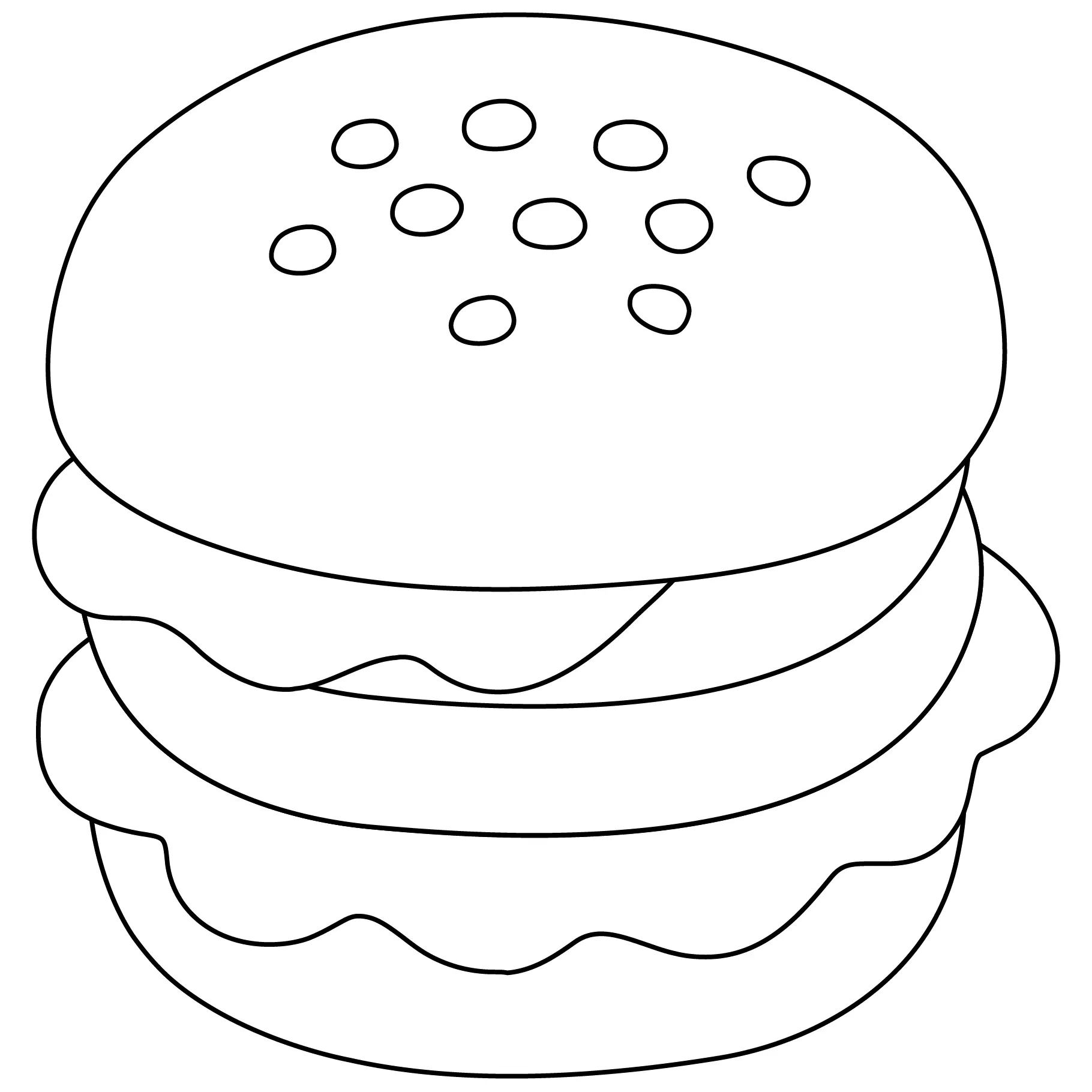 Sandwich Ausmalbilder 48