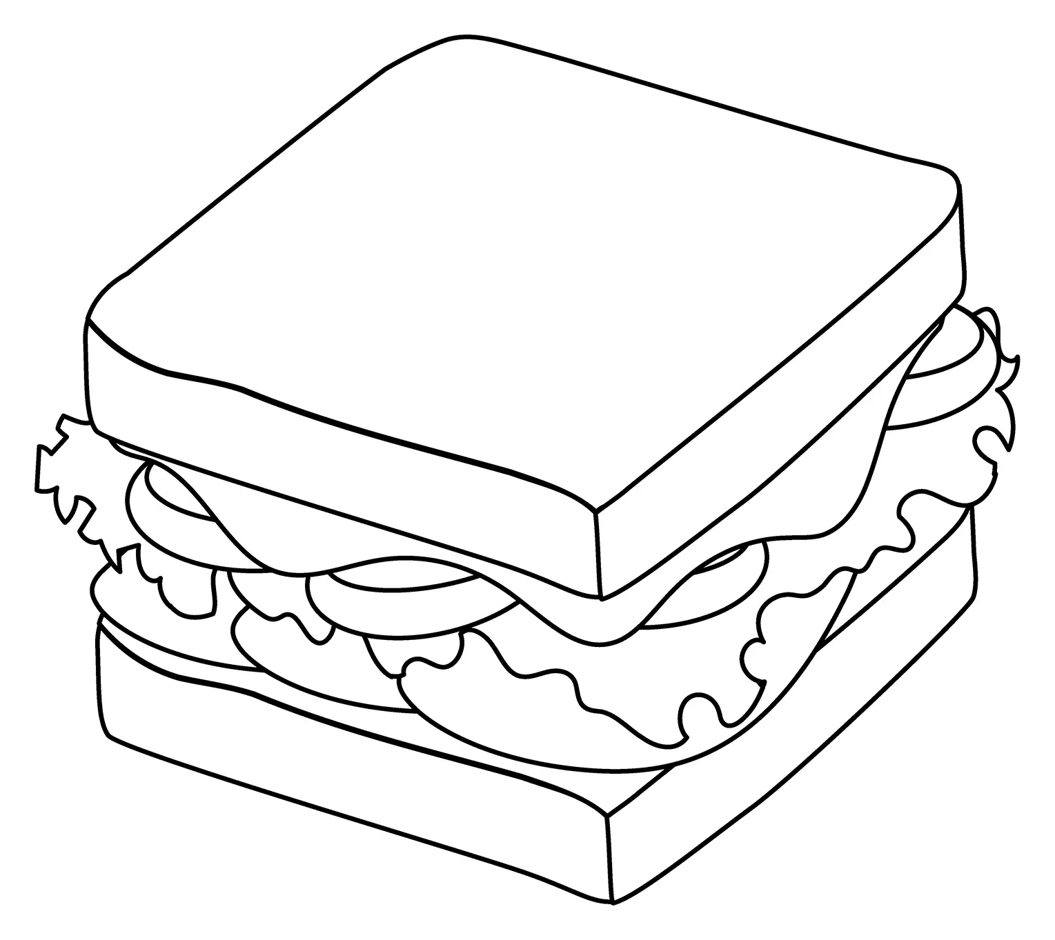 Sandwich Ausmalbilder 5