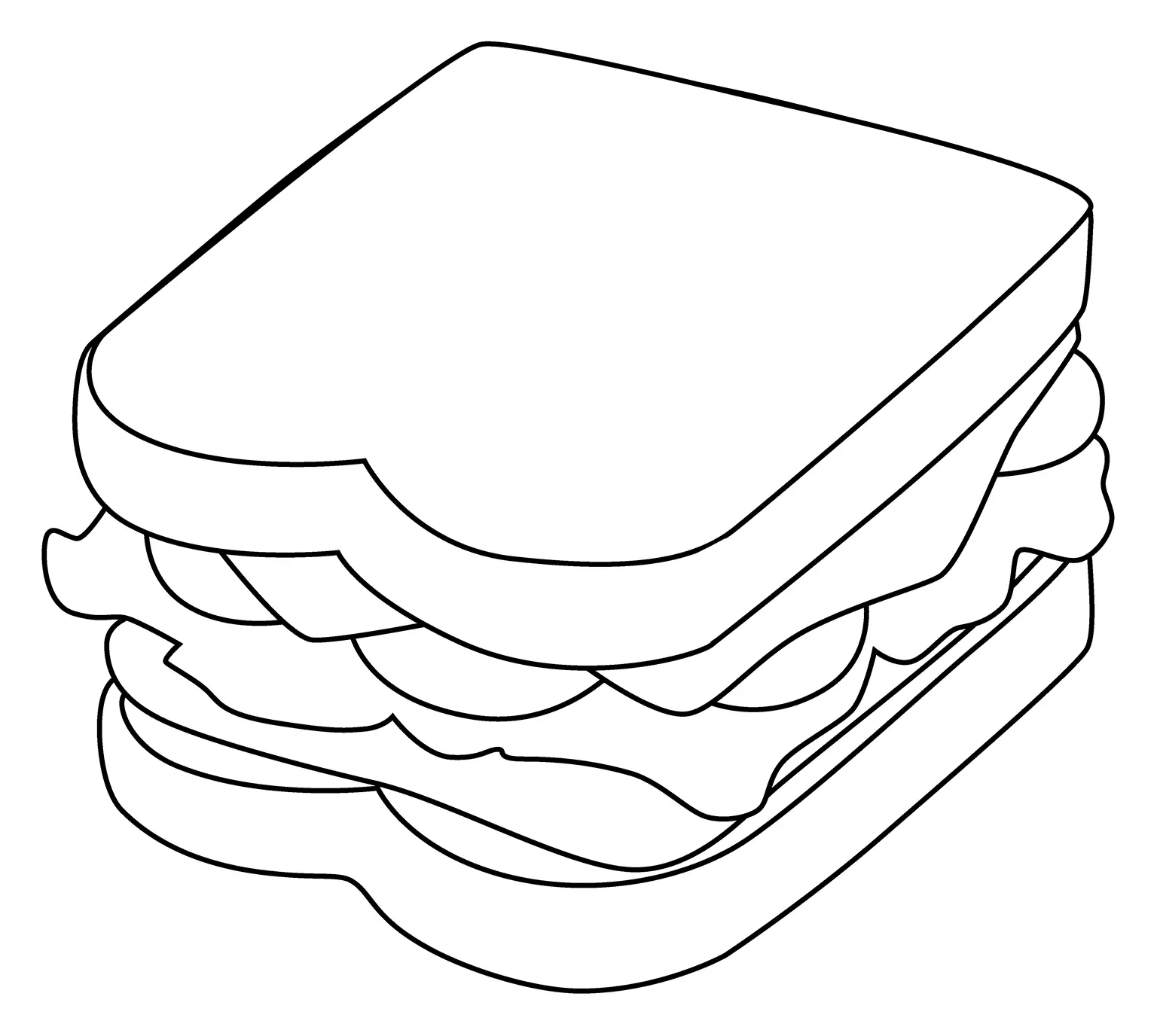 Sandwich Ausmalbilder 7