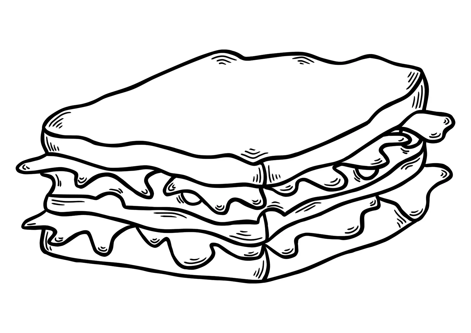 Sandwich Ausmalbilder 8