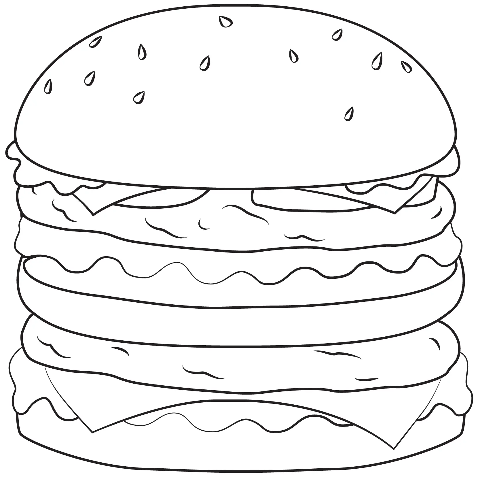 Sandwich Ausmalbilder 9